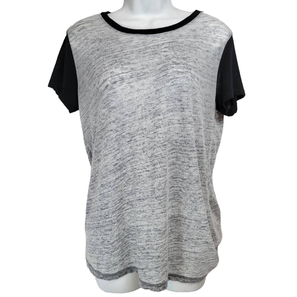American Eagle Outfitters Women Gray Black Favorite T Shirt Size S